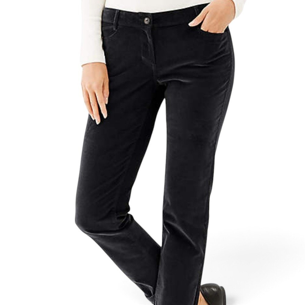 J. Jill Corduroy Pants Womens 2 Black Slim Leg Authentic Fit Stretch Casual NEW